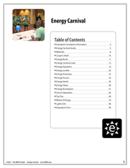 Energy Carnival Table of Contents 