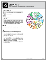 Energy Bingo Instructions page