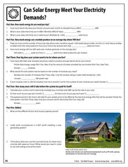 Can Solar meet your Electricity Demands? page and worksheet